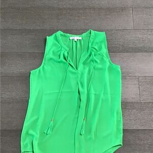 Rose & Olive-Green Sleeveless Women's Top Size Small